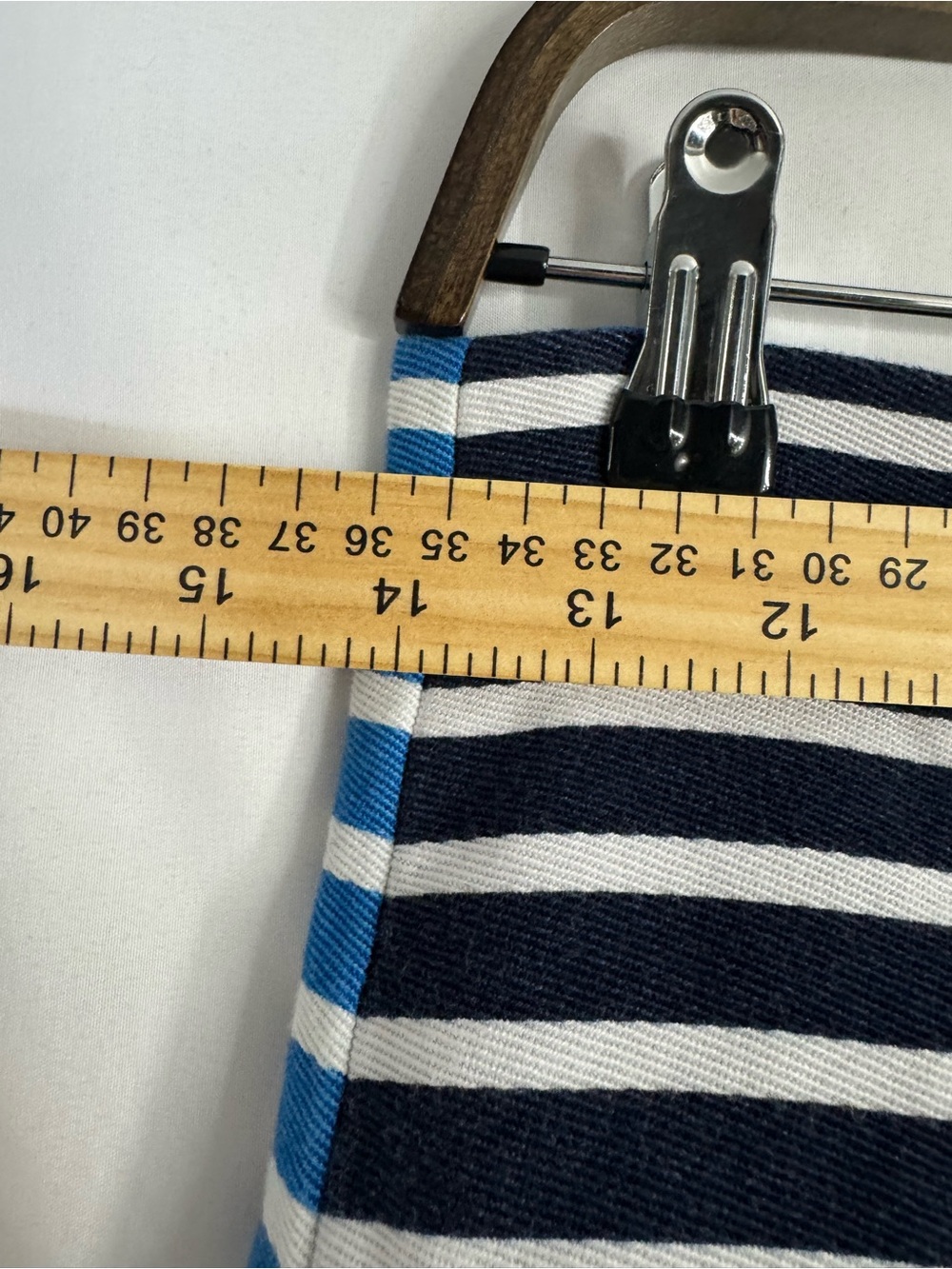 J. Crew Navy and Blue Striped Pencil Skirt - Picture 4 of 7